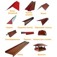 Планки для металлочерепицы, уплотнители для металлочерепицы