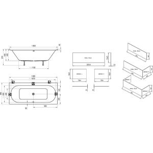 Акриловая ванна Ravak City 180x80