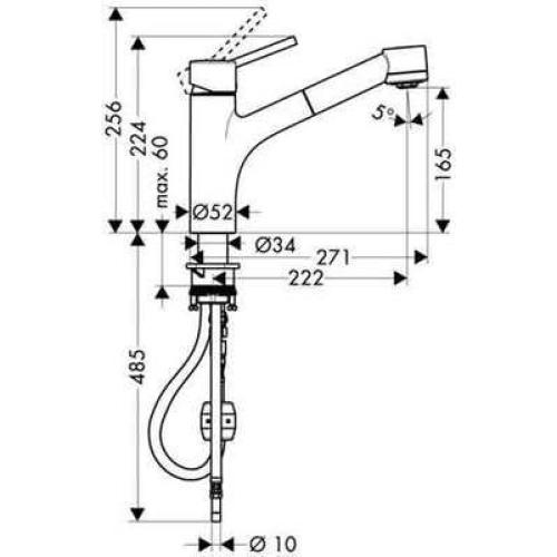 Hansgrohe Allegra Talis S з висувним душем Змішувач для кухні 32841000