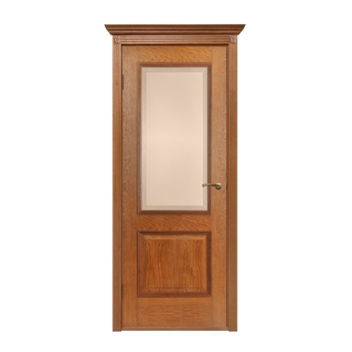 Двери межкомнатные Гранд Орех со стеклом Версаль ПО 80 см