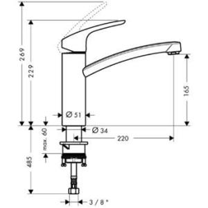 Hansgrohe Allegra Focus E2 Змішувач для кухні 31806000
