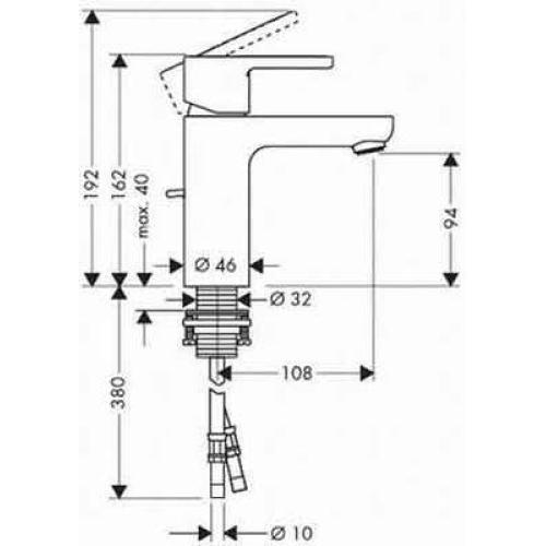 Hansgrohe Metropol S Змішувач для умивальника 14061000