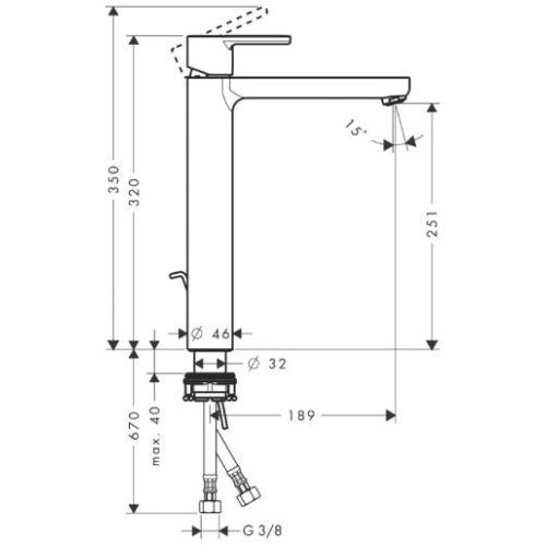 Hansgrohe Metropol S Змішувач для умивальника 14020000