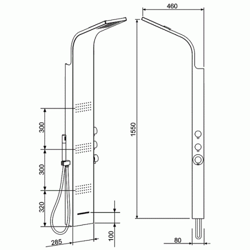 Гидромассажная панель Ravak Jet Pure