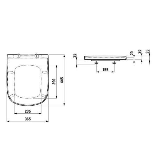 Крышка унитаза Laufen Palomba 9180.2 Крышка унитаза Laufen Palomba 9180.2