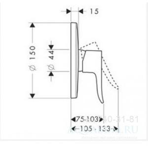 Hansgrohe Metris Смеситель душа скрытого монтажа 31685000