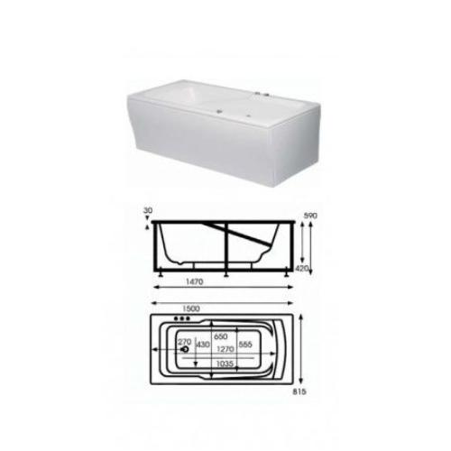 Акрилова ванна Vagnerplast Max Ultra 170x82x45