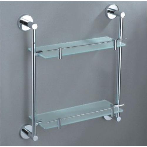 Полка навесная двойная SP 8136 (хром)