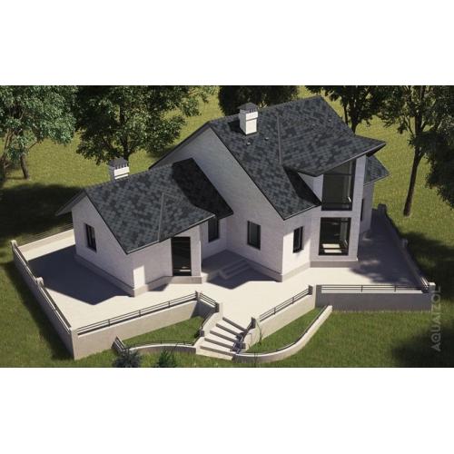 Битумная черепица Акваизол Мозайка Маренго