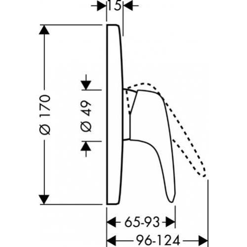 Hansgrohe Metris Е Змішувач для душу прихованого монтажу 31675000
