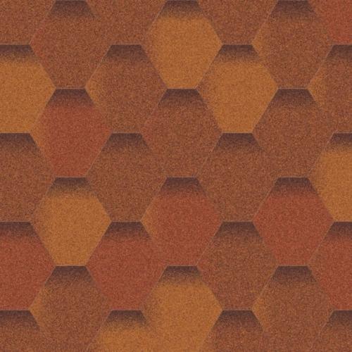 Битумная черепица Акваизол Мозайка Тёплый воск