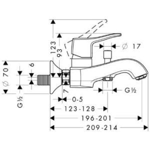 Hansgrohe Metris Classic Змішувач для ванни 31478000