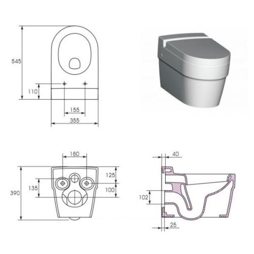 Унитаз консольный CERSANIT DECO