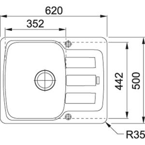 Гранитная мойка Franke Antea AZG 611-62