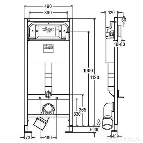 Комплект інсталяції для унітазу Prevista Dry 771973 (3 в 1), клавіша 773717