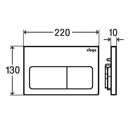 Комплект інсталяції для унітазу Prevista Dry 771973 (3 в 1), клавіша 773717