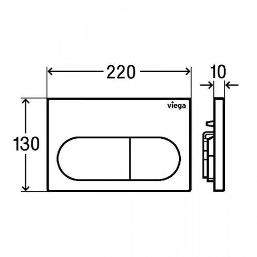 PREVISTA панель смыва для унитазов Visign for Life 6, белый/хром PREVISTA панель смыва для унитазов Visign for Life 6, белый/хром