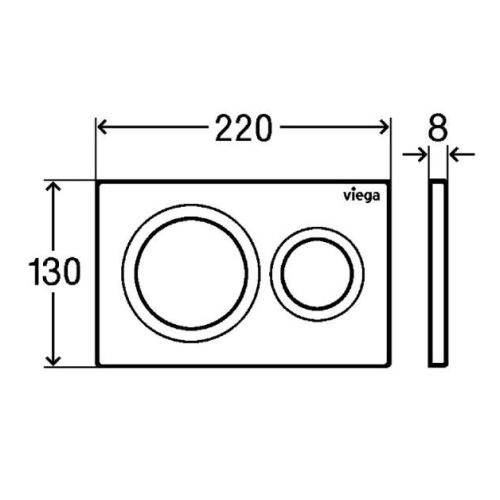 PREVISTA панель змиву для унітазів Visign for Style 20, білий/хром