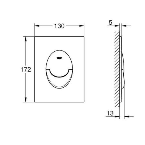 Grohe Skate Air клавиша смыва (цвет-хром)