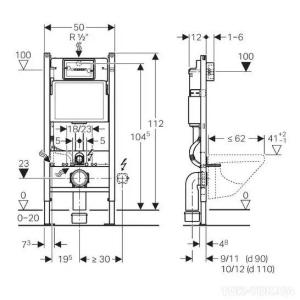 Инсталляция Geberit Duofix 458.126.00.1 с унитазом O.NOVO DirectFlush (5660HR01) и сидением soft-close