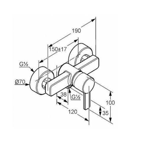 Змішувач KLUDI ZENTA для душу