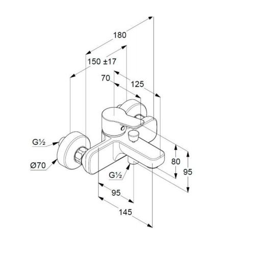 Змішувач KLUDI Pure&Easy для ванни