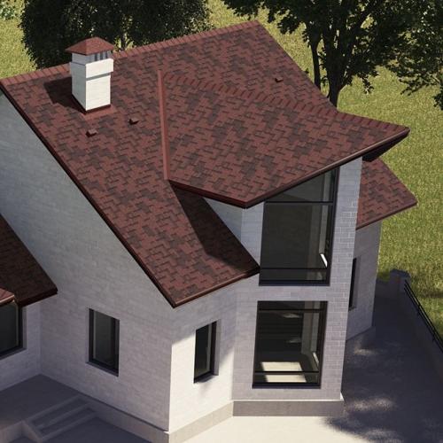 Битумная черепица Акваизол Акцент Красная ЭКО