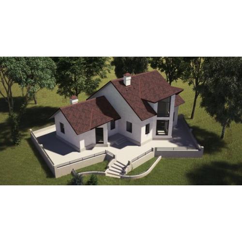 Битумная черепица Акваизол Акцент Красная ЭКО