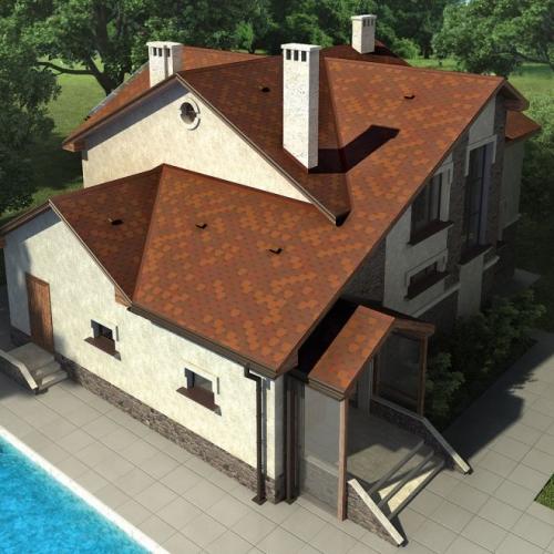 Битумная черепица Акваизол Мозайка Тёплый воск