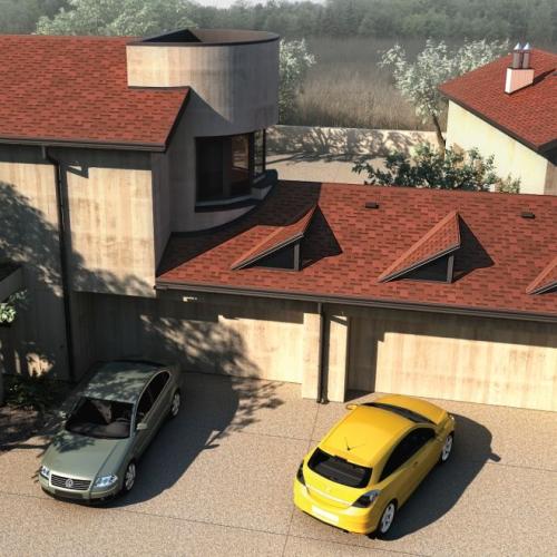 Битумная черепица Акваизол Акцент Спелый Гранат Престиж