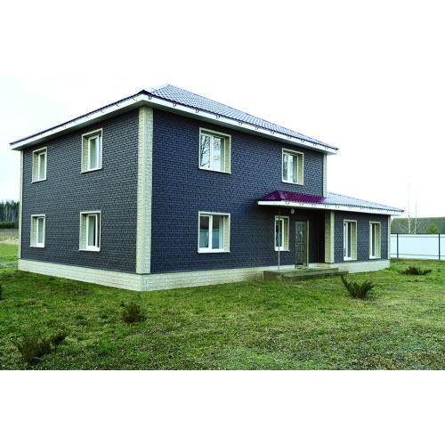 Сайдинг виниловый Ю-Пласт Stone House Кирпич Графитовый двойной замок