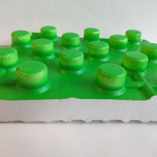 Підкладка для теплої водяної підлоги з фіксаторами (бобишками)