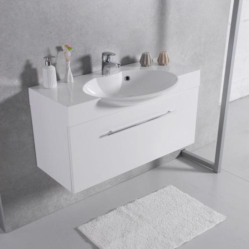 Шафка навісна Fancy Marble модель Sumatra 980 з раковиною Carme 980