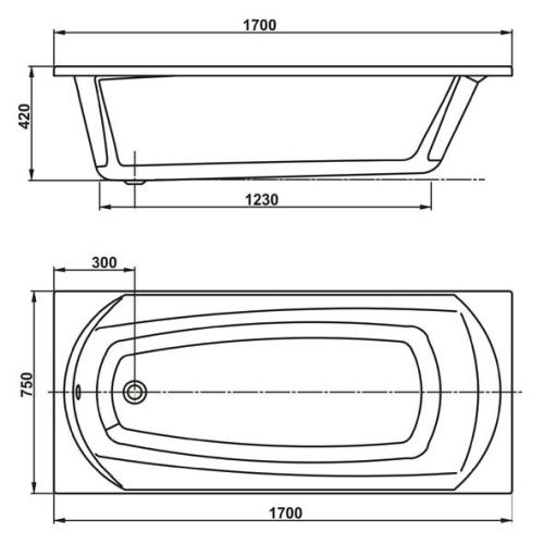 Ванна акриловая Vagnerplast Ebony 170х75 Ванна акриловая Vagnerplast Ebony 170х75