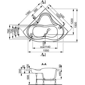 Ванна акрилова Vagnerplast Iris 143х143