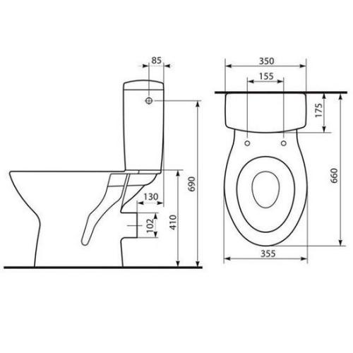 Унітаз компакт-диск CERSANIT SENATOR S010 Унітаз компакт-диск CERSANIT SENATOR S010