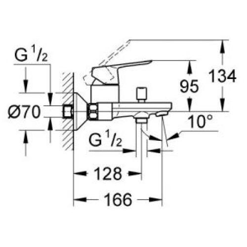 Набор в ванну Grohe Bau Loop (3 в 1)
