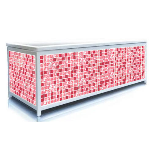 Экран для ванны, ЭЛИТ 150 (квадро красный)