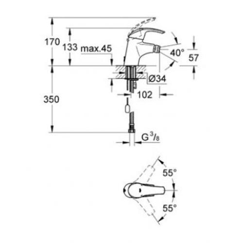 Змішувач для біде Grohe Eurosmart 32927001 Змішувач для біде Grohe Eurosmart 32927001
