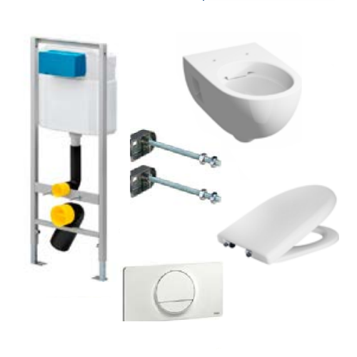Комплект инсталяции Viega-606688 + унитаз Keramag + кнопка 654504