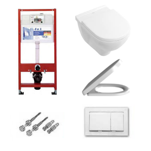 Комплект инсталяции TECE 9.400.005 + унитаз Villeroy&Boch O. Novo