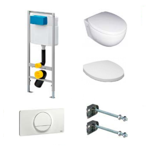 Комплект инсталяции Viega 606688 + унитаз Villeroy&Boch TUBE + кнопка 654498