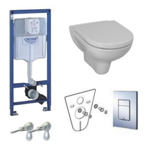 Комплект инсталляции Grohe 38775001 + унитаз Laufen 2095.0+ крышка 9395.6
