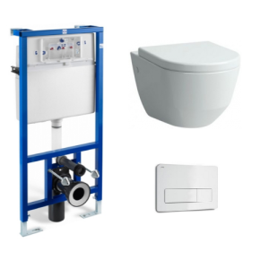 Комплект инсталляции Jika 39565 + унитаз Laufen 2096.6+ крышка 9395.6