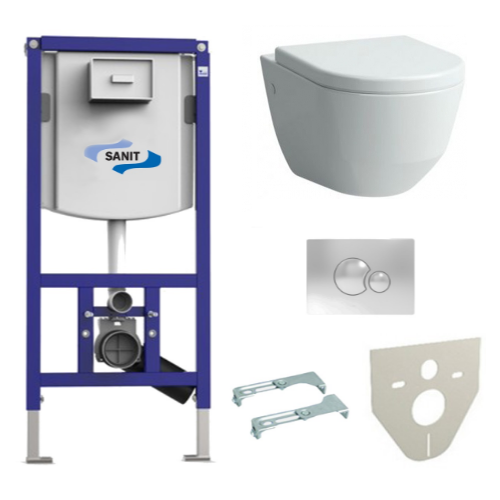 Комплект инсталляции Sanit 90.721 + унитаз Laufen 2095.6+ крышка 9395.6