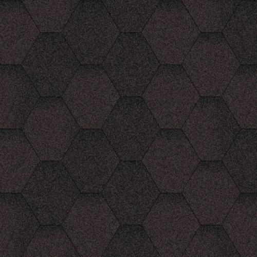 Бітумна черепиця Акваізол Мозайка Коричнева ЕКО