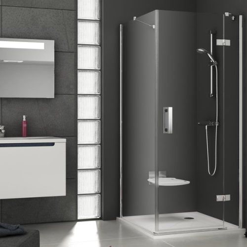 Душевая кабина SmartLine SMSD2 + SMPS 90 Рама - хром, стекло - каленое прозрачное