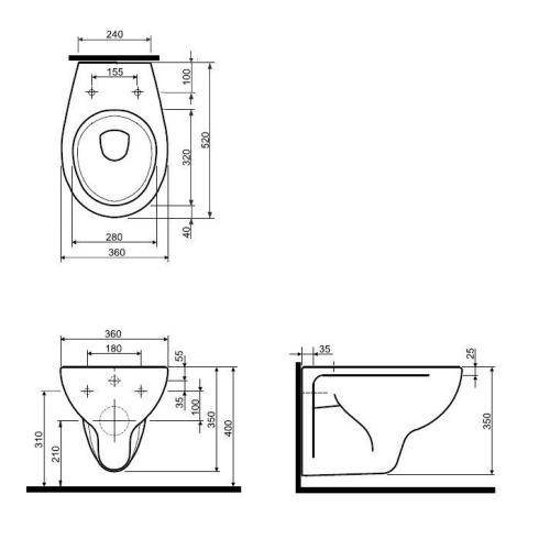 KOLO Record унитаз подвесной K93100 KOLO Record унитаз подвесной K93100