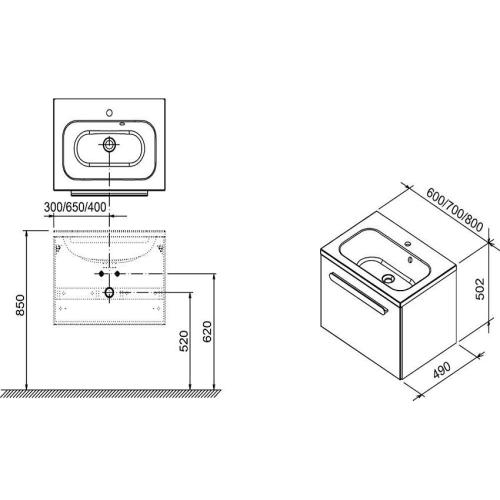 Ravak Шафка SD Chrome 600