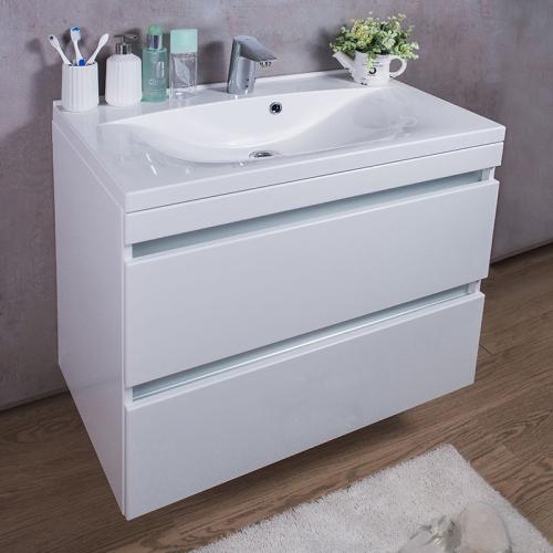 Шафка навісна Fancy Marble модель Borneo 800 з раковиною Yonna